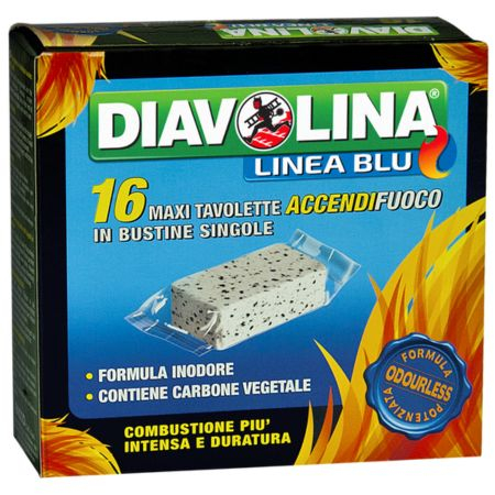 Accendifuoco inodore Maxi Tavolette 16pz Diavolina