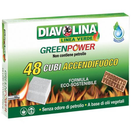 Accendifuoco Green Power 48 cubi Diavolina