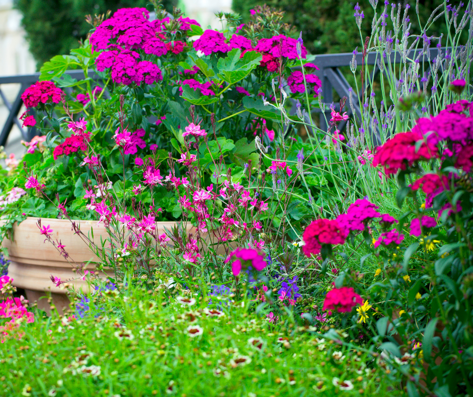 Container with Flowers